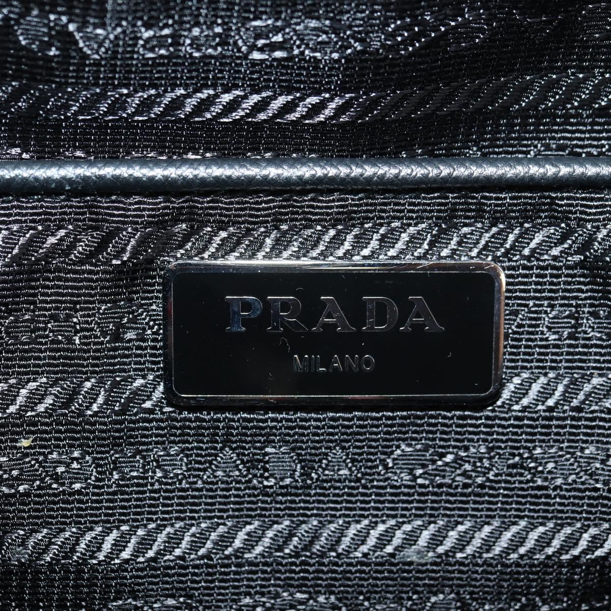 PRADA Floral Backpack Nylon Black Silver 1BZ811 Auth 180522SAM