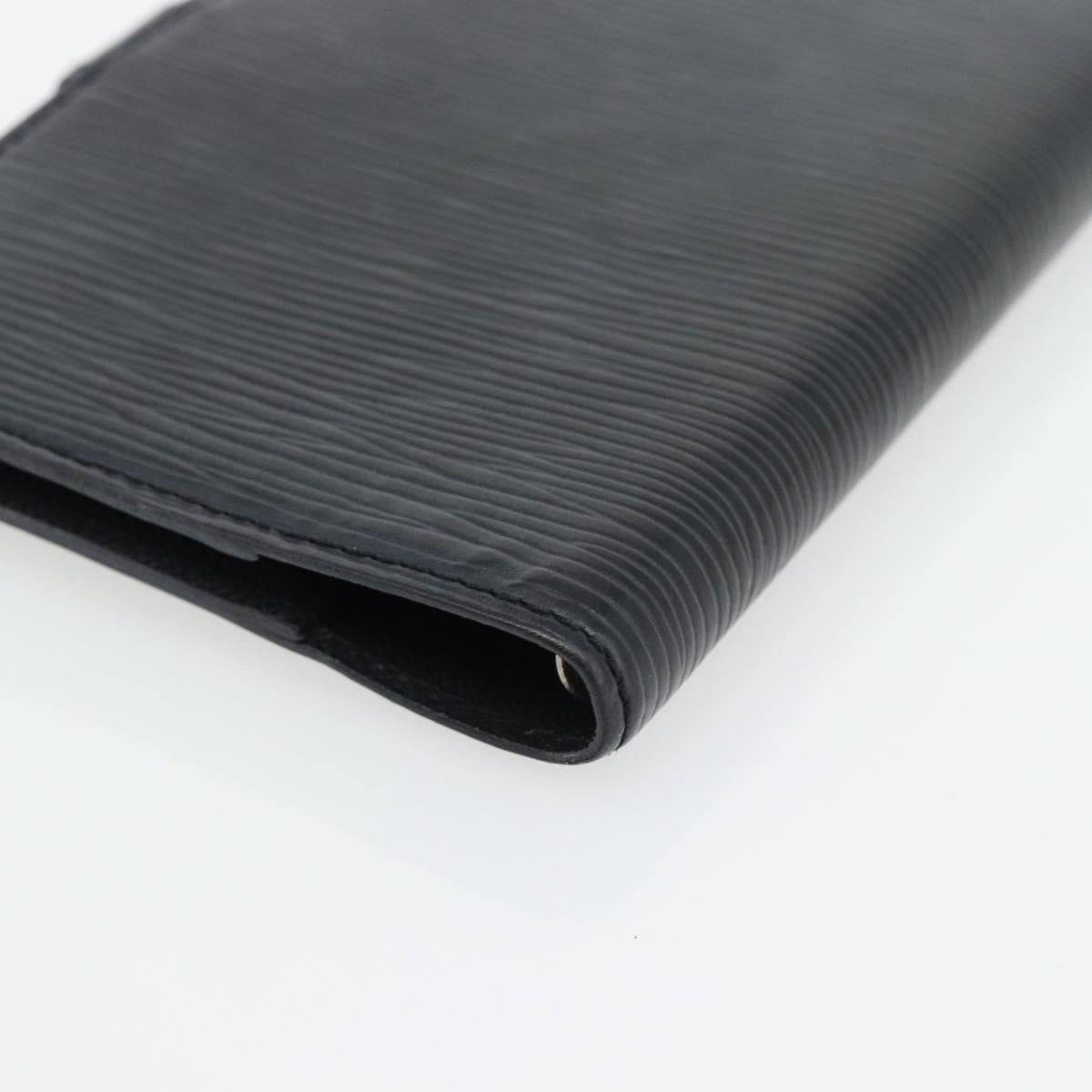LOUIS VUITTON Epi Agenda PM Day Planner Cover Black R20092 LV Auth 180535A