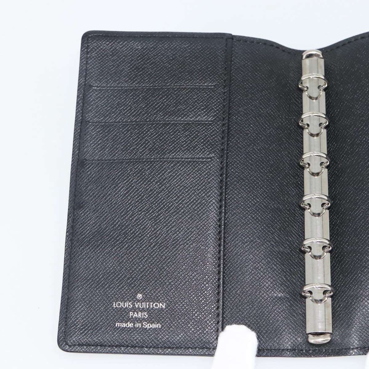 LOUIS VUITTON Epi Agenda PM Day Planner Cover Black R20092 LV Auth 180535A