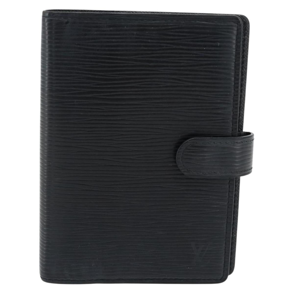 LOUIS VUITTON Epi Agenda PM Day Planner Cover Black R20092 LV Auth 180535A