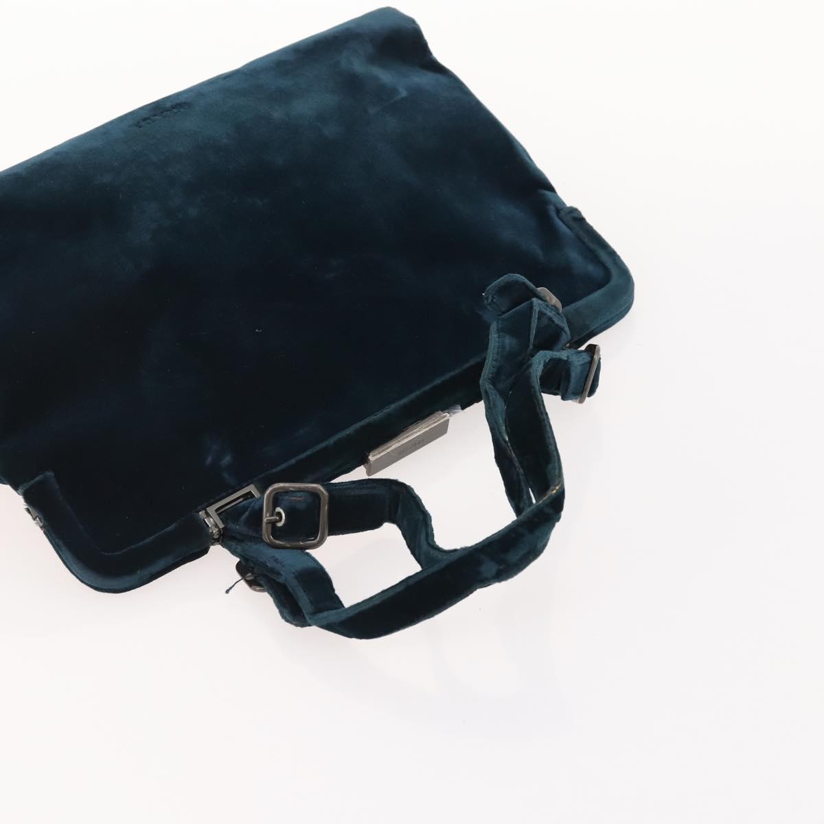 PRADA Shoulder Bag Nylon Velour 4 Set Navy Pink Khaki Auth 180542