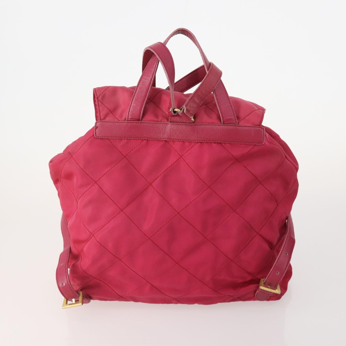 PRADA Shoulder Bag Nylon Velour 4 Set Navy Pink Khaki Auth 180542