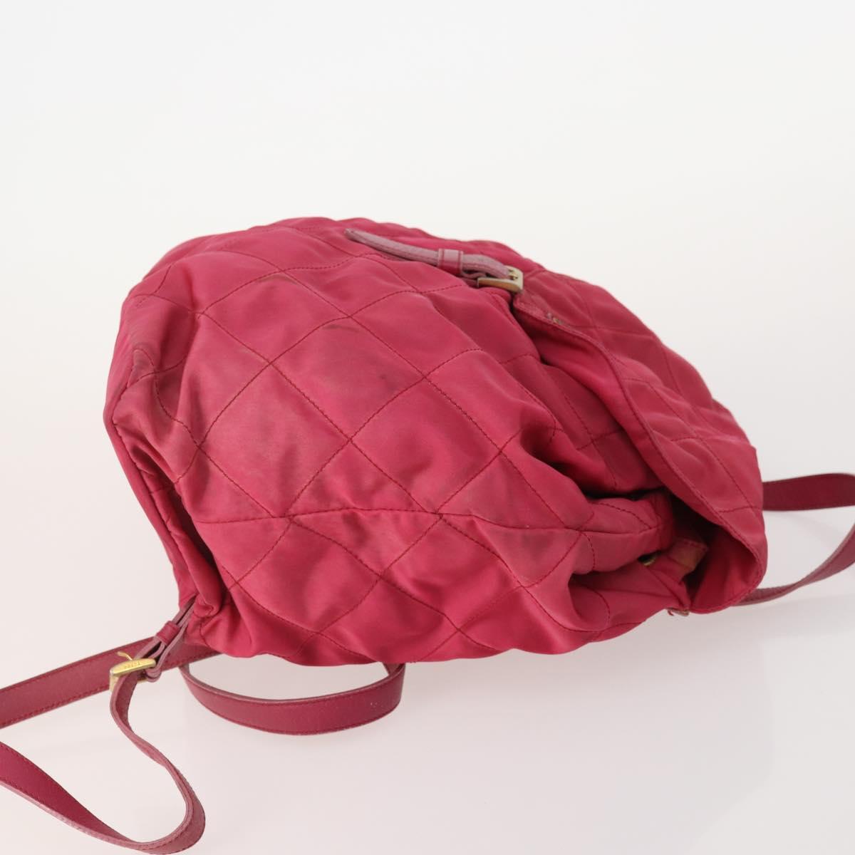 PRADA Shoulder Bag Nylon Velour 4 Set Navy Pink Khaki Auth 180542