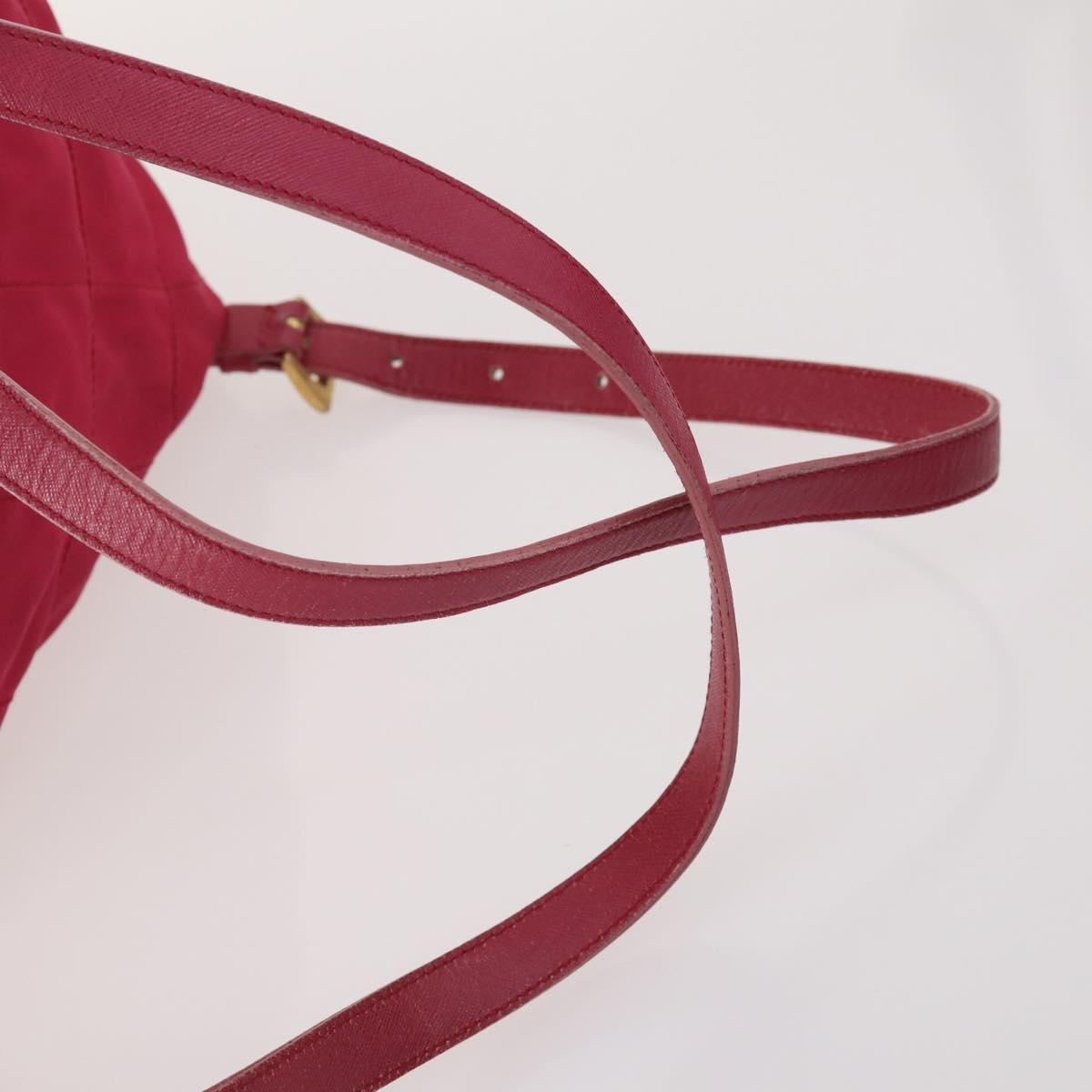 PRADA Shoulder Bag Nylon Velour 4 Set Navy Pink Khaki Auth 180542