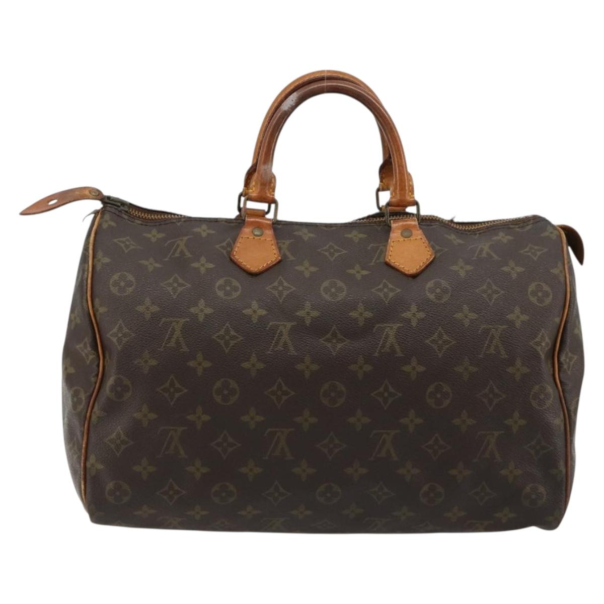 LOUIS VUITTON Monogram Speedy 35 Hand Bag M41524 LV Auth 180585