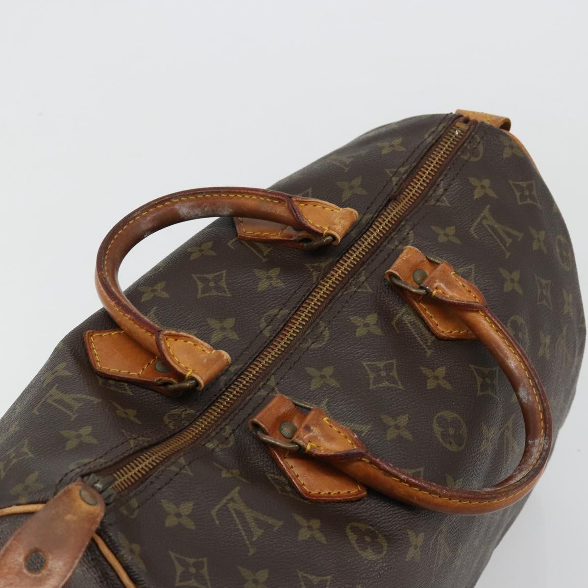 LOUIS VUITTON Monogram Speedy 35 Hand Bag M41524 LV Auth 180585