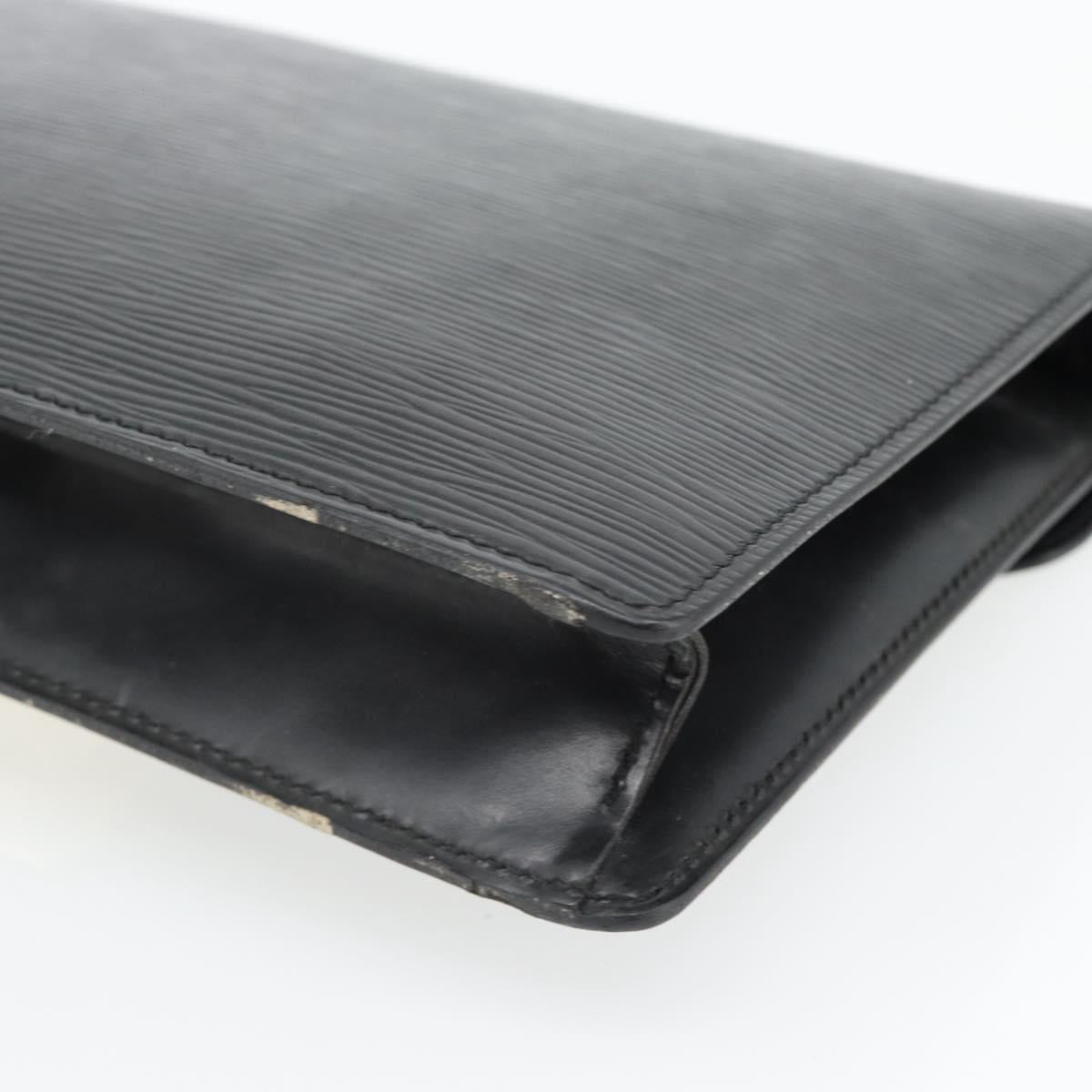 LOUIS VUITTON Epi Serie Dragonne Clutch Bag Black Noir M52612 LV Auth 180593