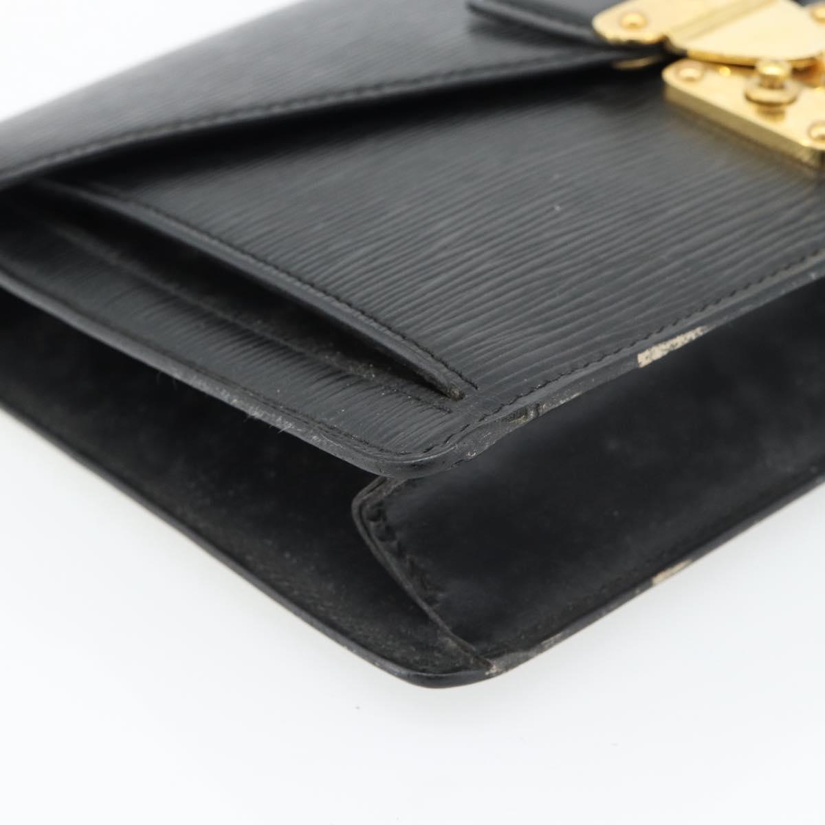 LOUIS VUITTON Epi Serie Dragonne Clutch Bag Black Noir M52612 LV Auth 180593