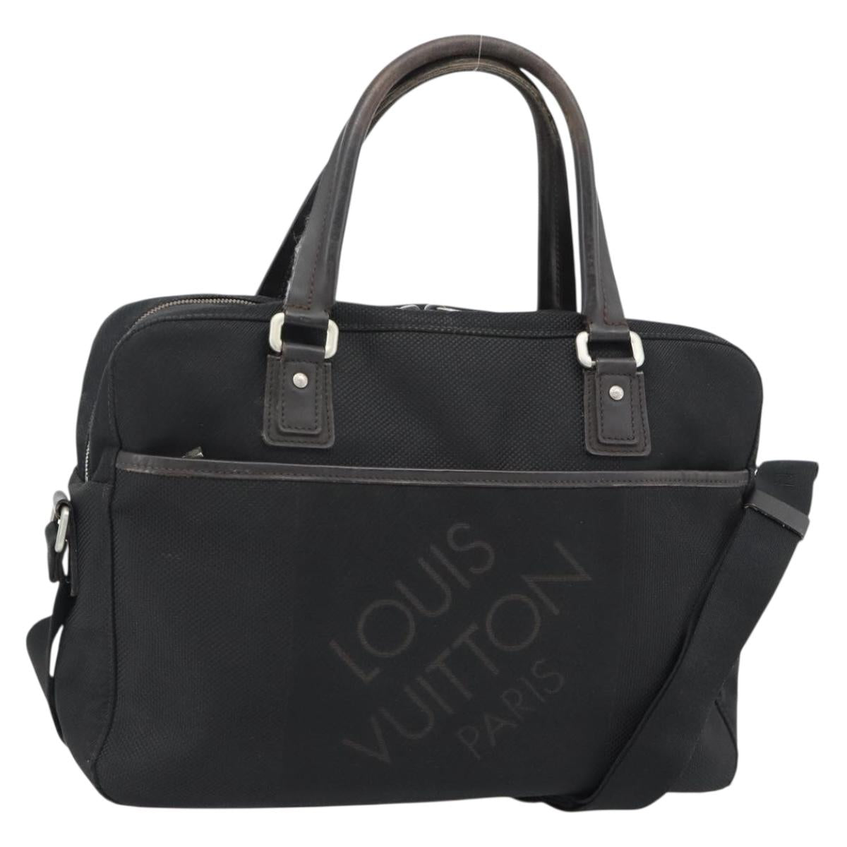LOUIS VUITTON Damier Geant Yak Business Bag 2way Black Noir M93082 Auth 180595