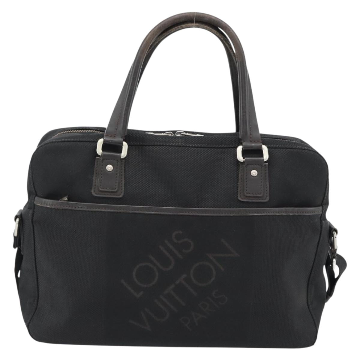 LOUIS VUITTON Damier Geant Yak Business Bag 2way Black Noir M93082 Auth 180595