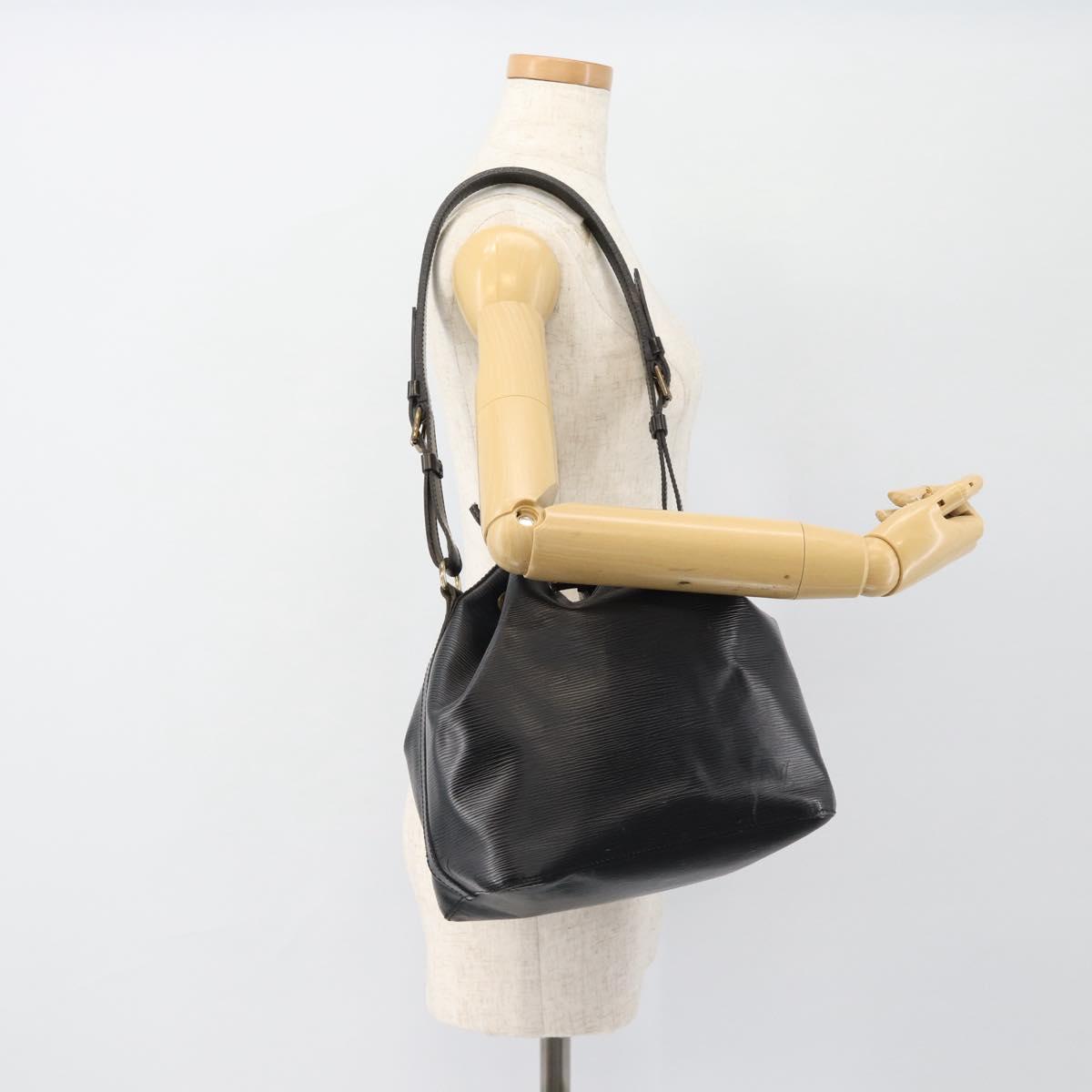 LOUIS VUITTON Epi Petit Noe Shoulder Bag Black M44102 LV Auth 180597