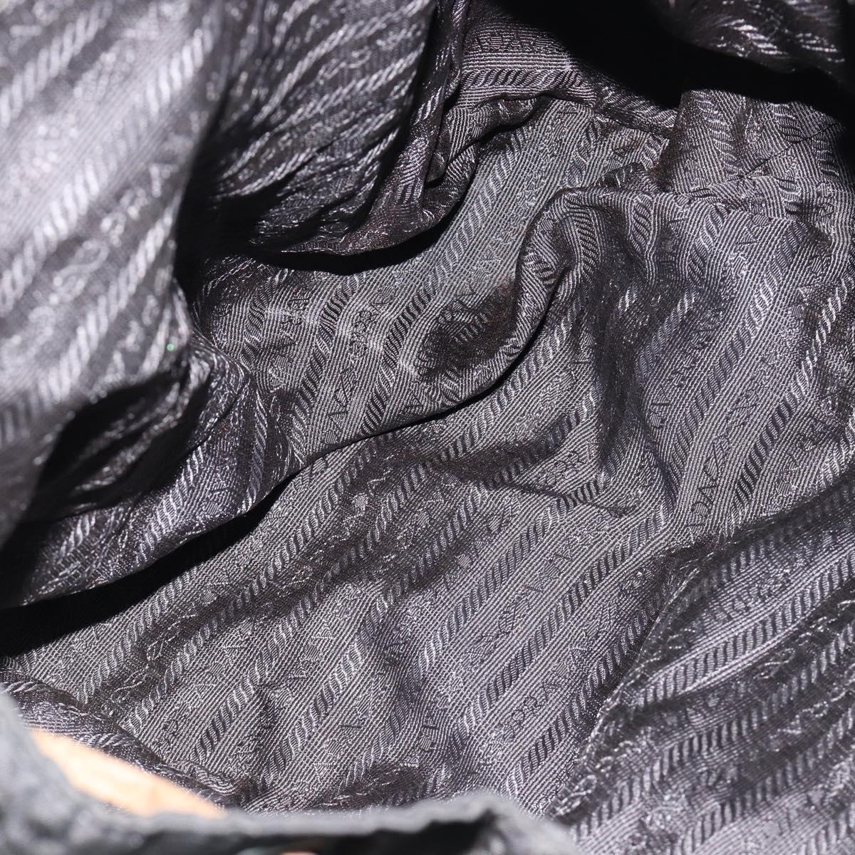 PRADA Backpack Nylon Black Silver Auth 180627