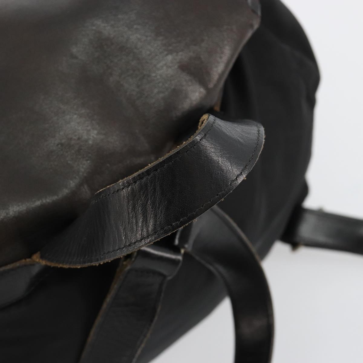 PRADA Backpack Nylon Black Silver Auth 180627