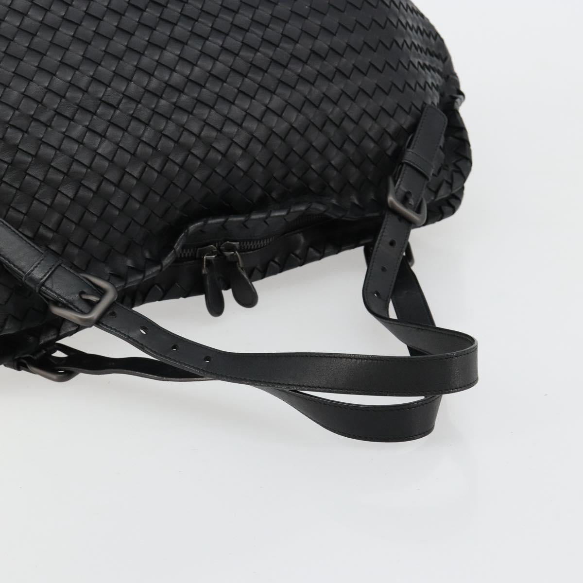 BOTTEGA VENETA INTRECCIATO Hand Bag Leather Black Auth 180631SAV