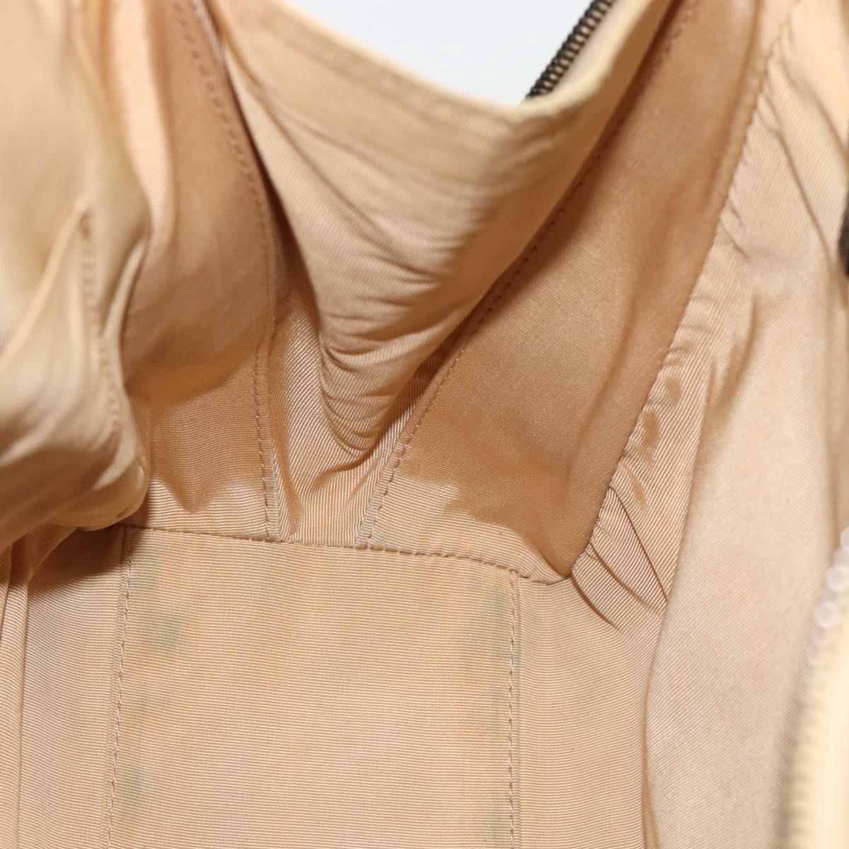 CHANEL Wild Stitch Tote Bag Leather Beige CC Auth 180632