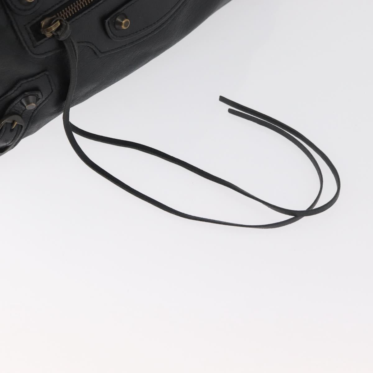 BALENCIAGA The First Hand Bag Leather 2way Black 103208 Auth 180633SAM