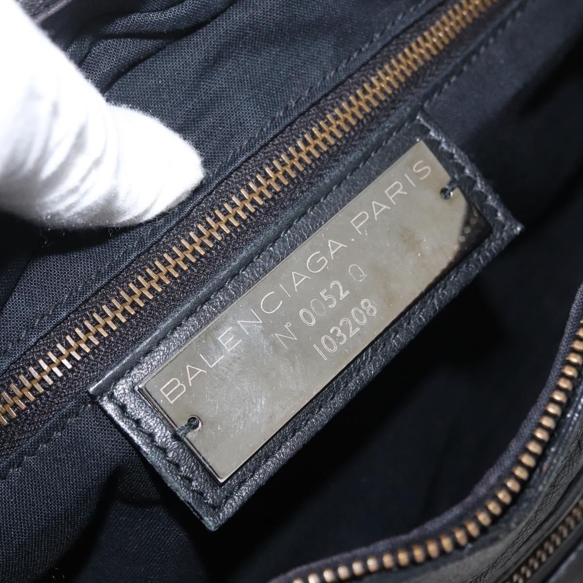 BALENCIAGA The First Hand Bag Leather 2way Black 103208 Auth 180633SAM