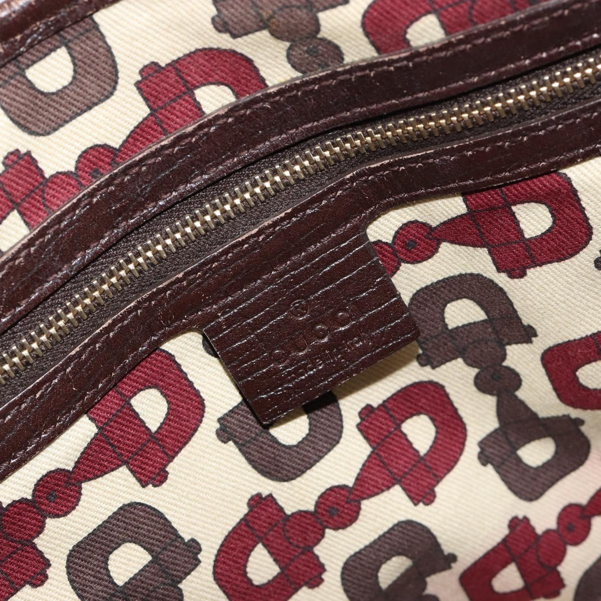GUCCI GG Canvas Web Sherry Line Hand Bag Beige Gold 139261 Auth 180644