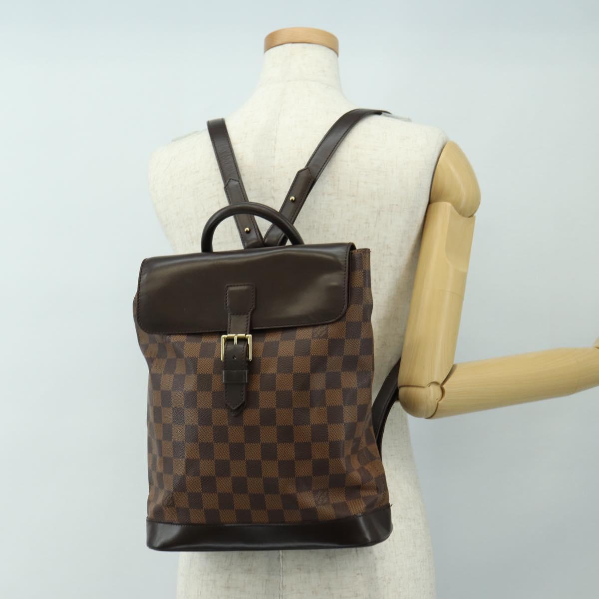 LOUIS VUITTON Damier Ebene Soho Backpack N51132 LV Auth 180650SAV