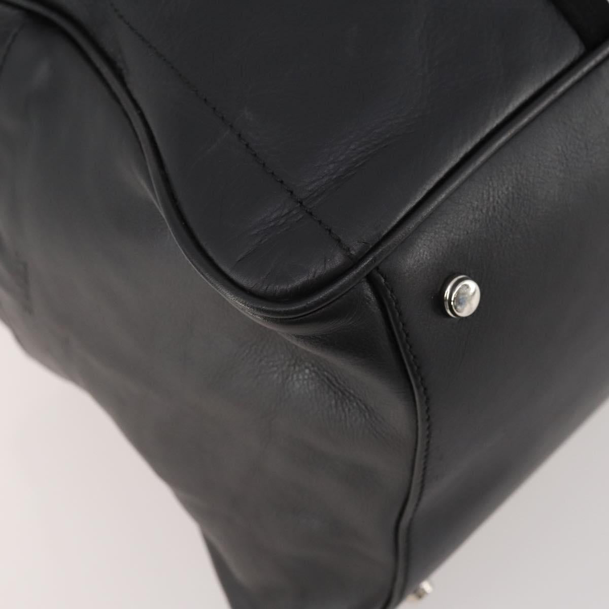 BALLY Boston Bag Leather 2way Black Auth 180652A