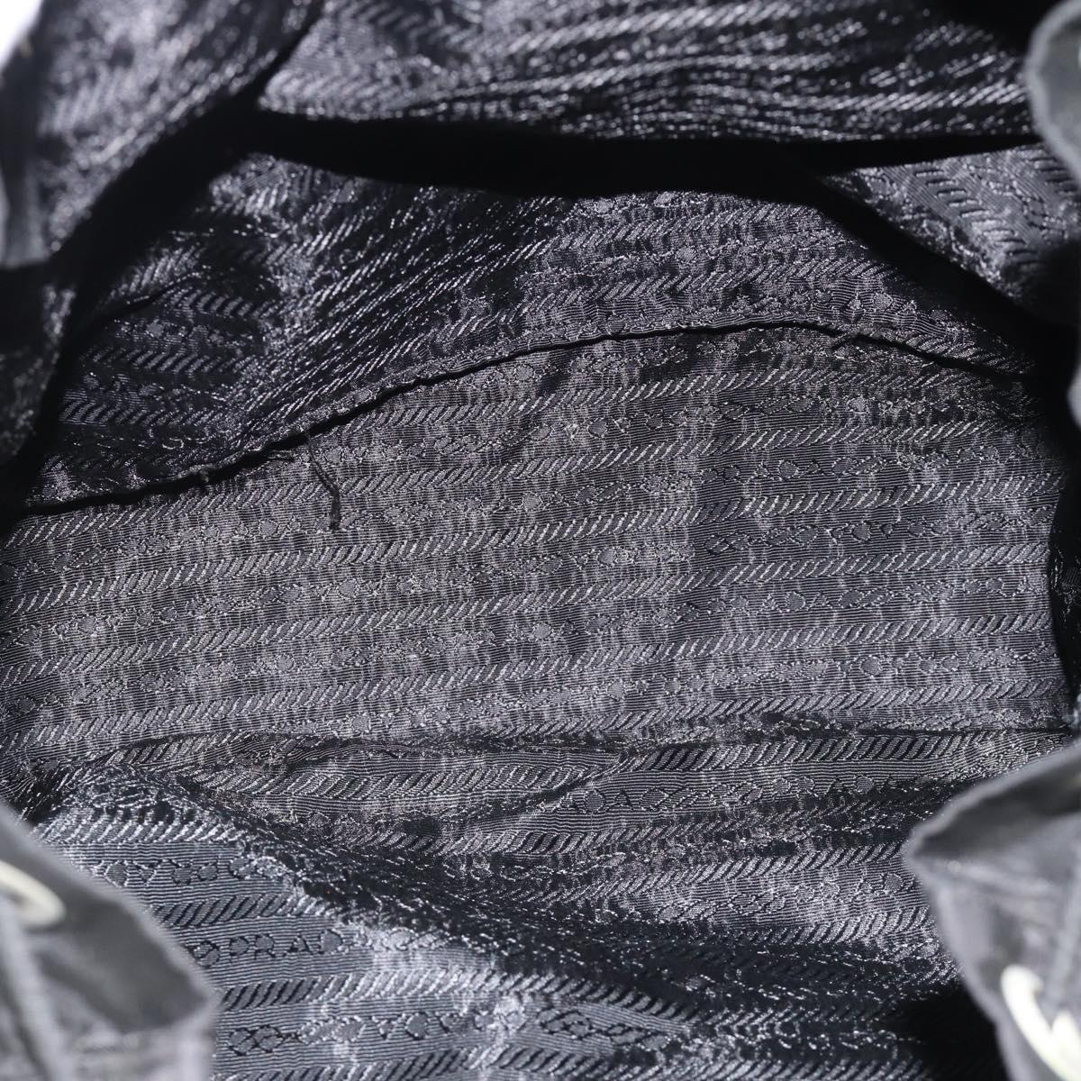 PRADA Backpack Nylon Black Silver Auth 180665A