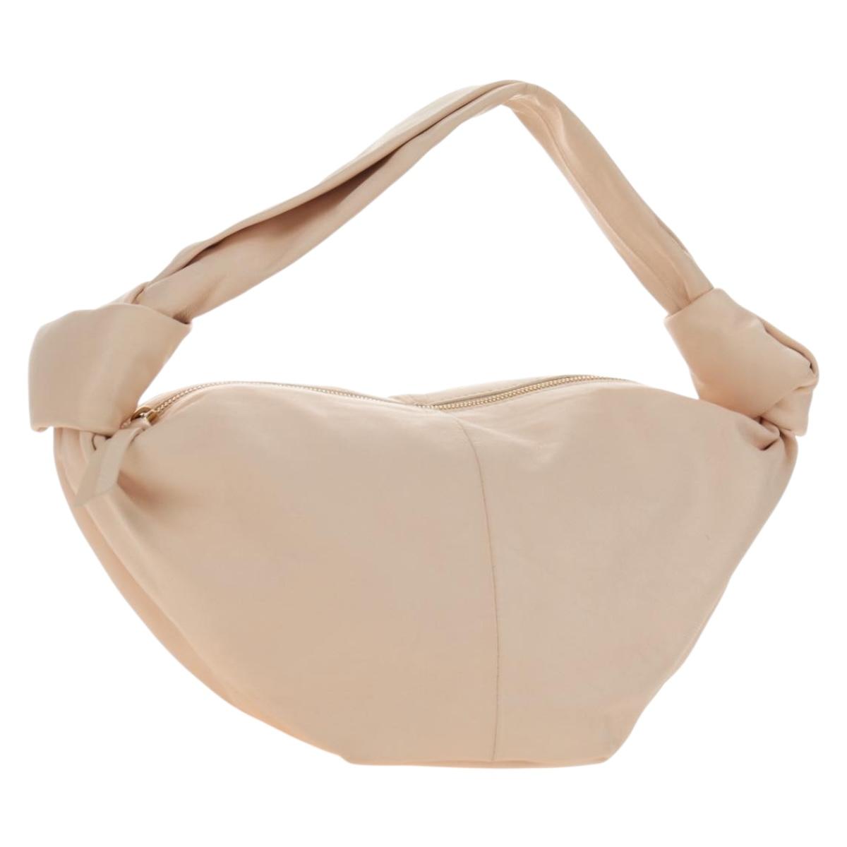 BOTTEGA VENETA Double knot Hand Bag Leather Pink Gold Auth 180673M