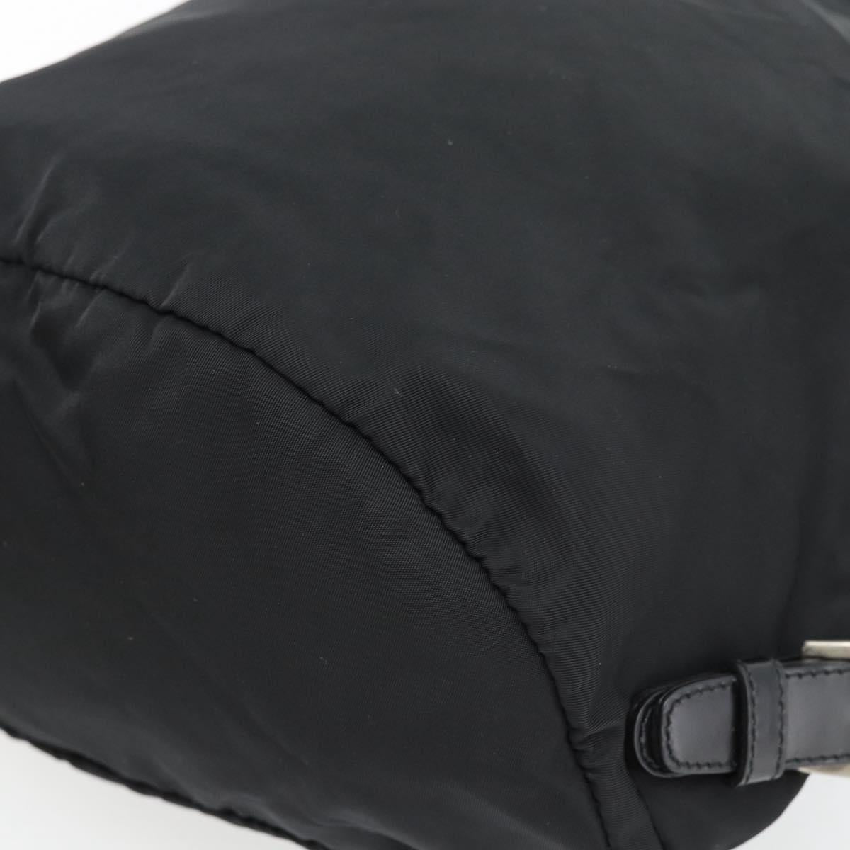 PRADA Backpack Nylon Black Silver Auth 180688A