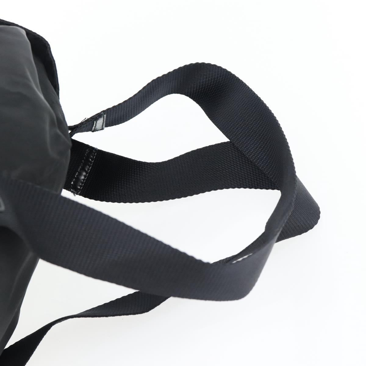 PRADA Backpack Nylon Black Silver Auth 180688A