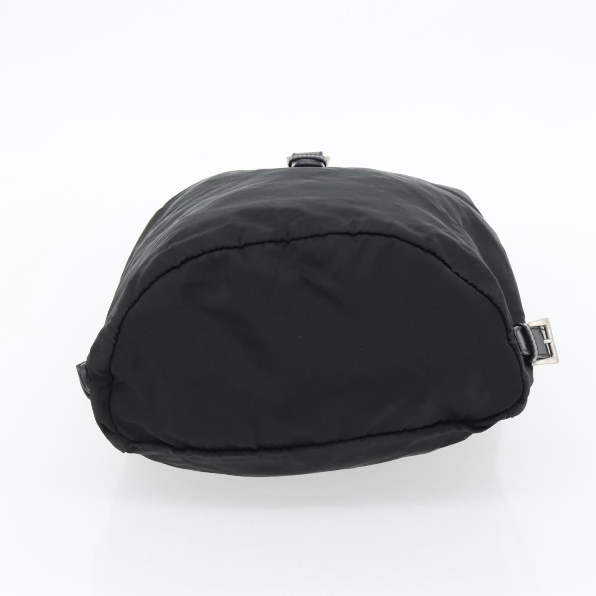 PRADA Backpack Nylon Black Silver Auth 180688A