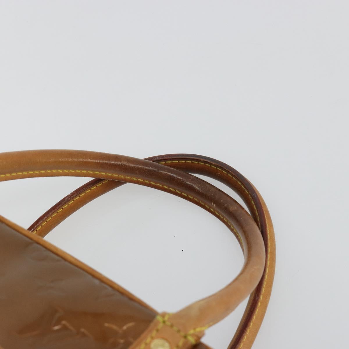 LOUIS VUITTON Monogram Vernis Tompkins Square Bag Bronze M91103 LV Auth 180705