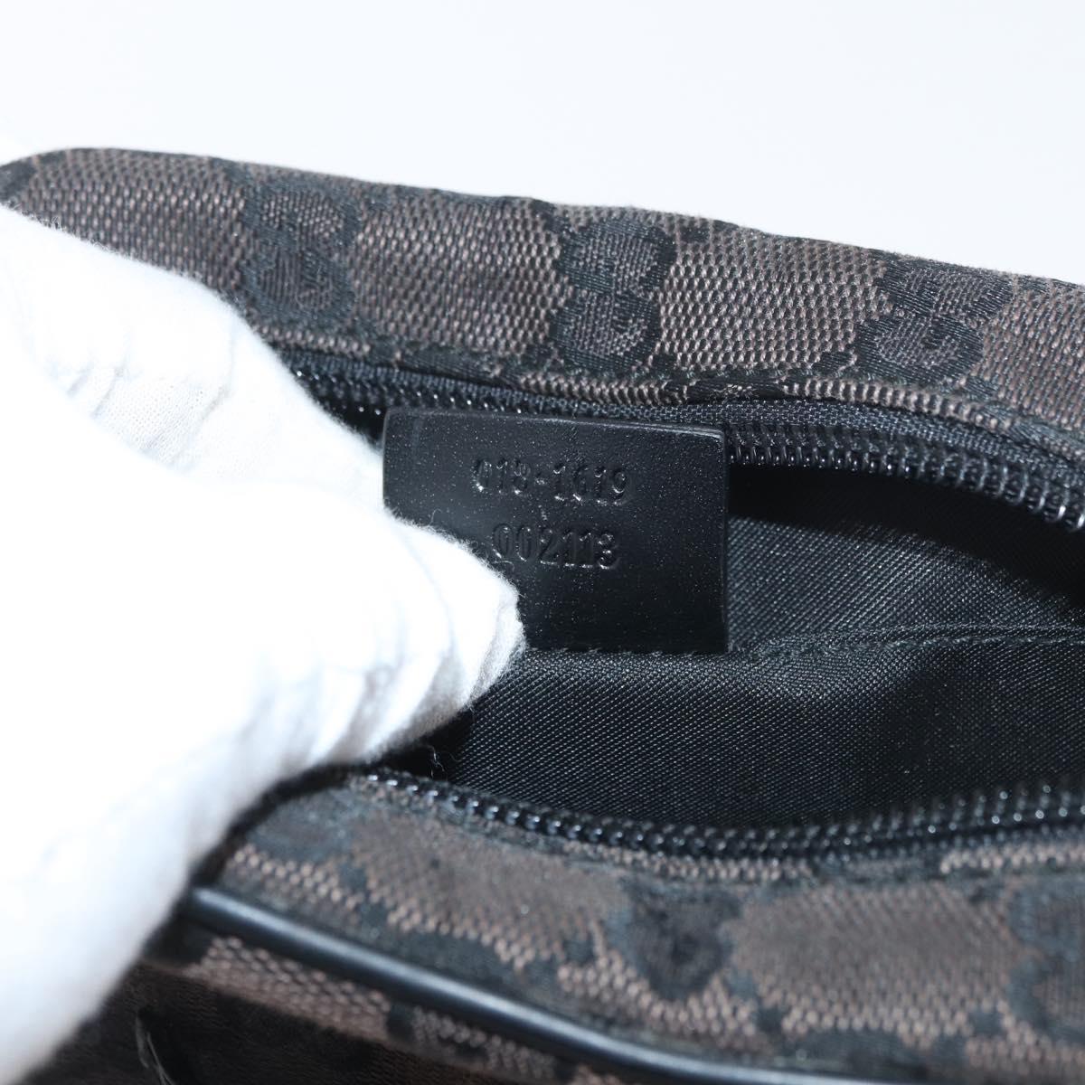 GUCCI GG Canvas Shoulder Bag Black Silver 018 1619 Auth 180727