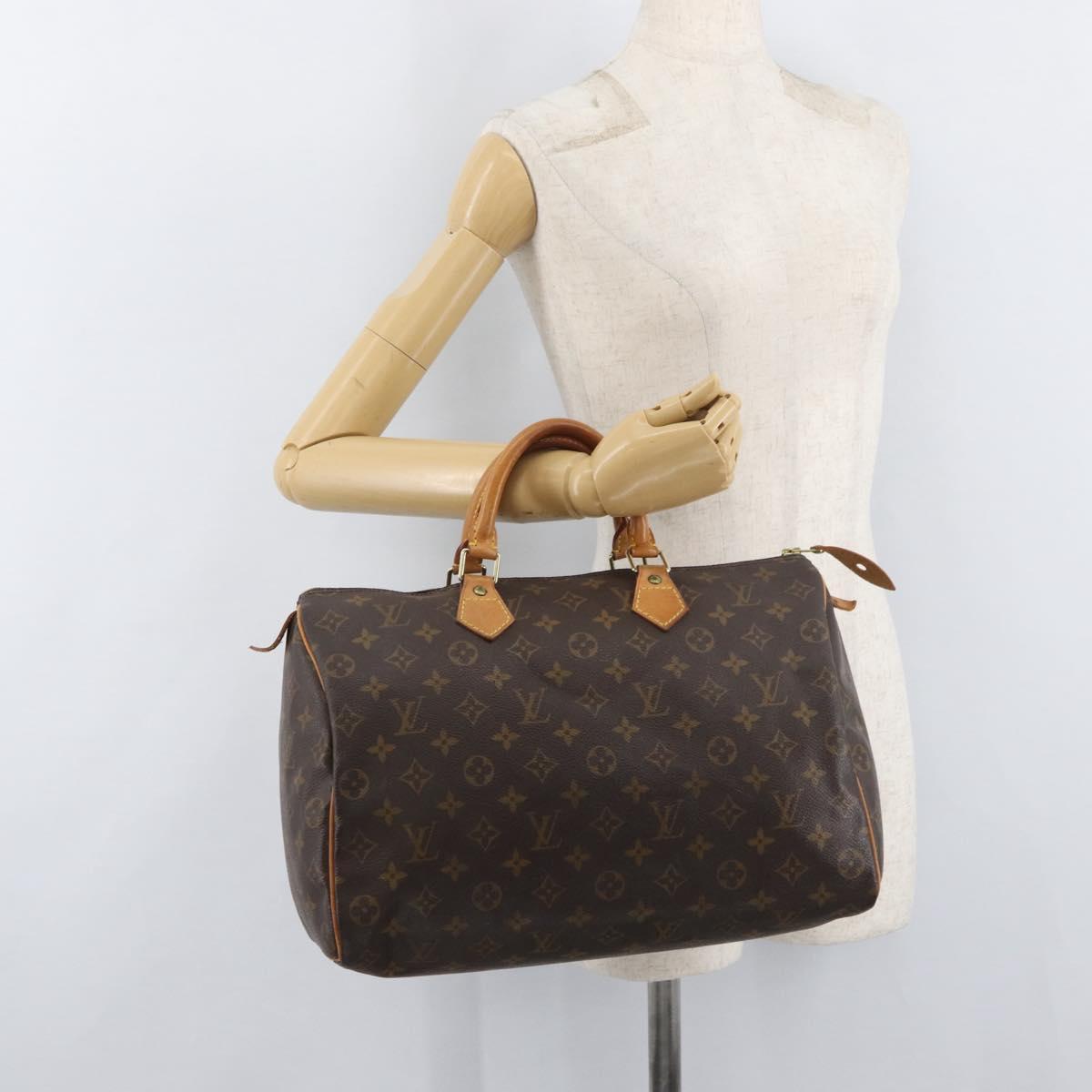 LOUIS VUITTON Monogram Speedy 35 Hand Bag M41524 LV Auth 180734A