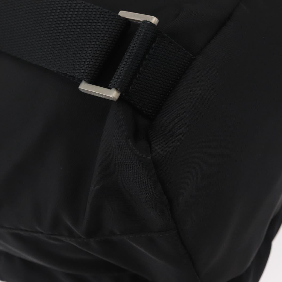PRADA Backpack Nylon Black Silver Auth 180736A