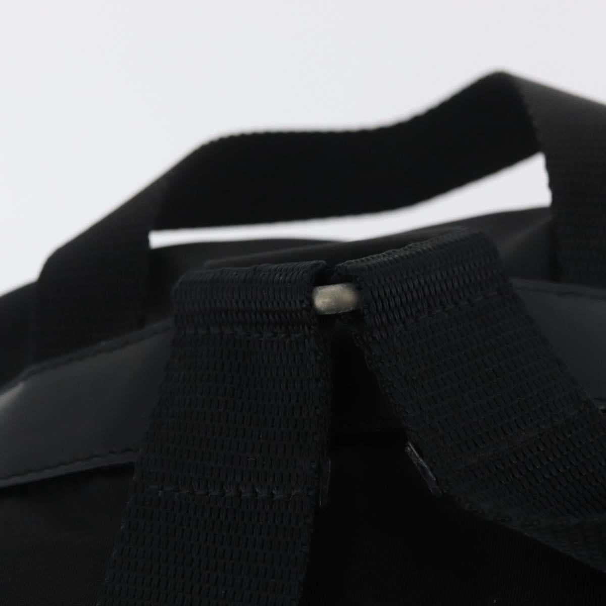PRADA Backpack Nylon Black Silver Auth 180736A