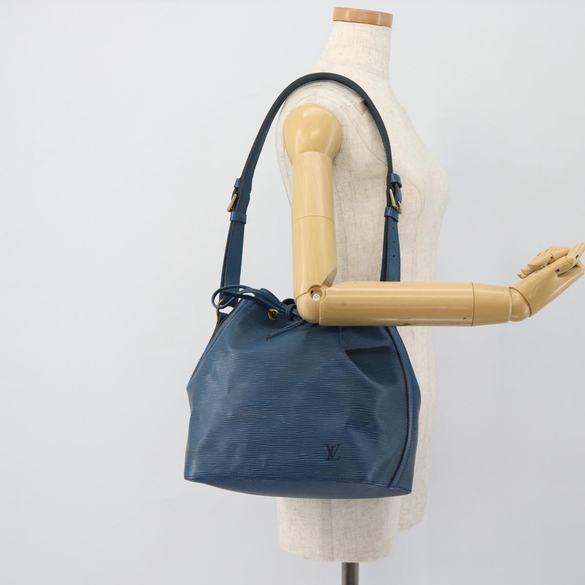 LOUIS VUITTON Epi Petit Noe Shoulder Bag Blue M44105 LV Auth 180748