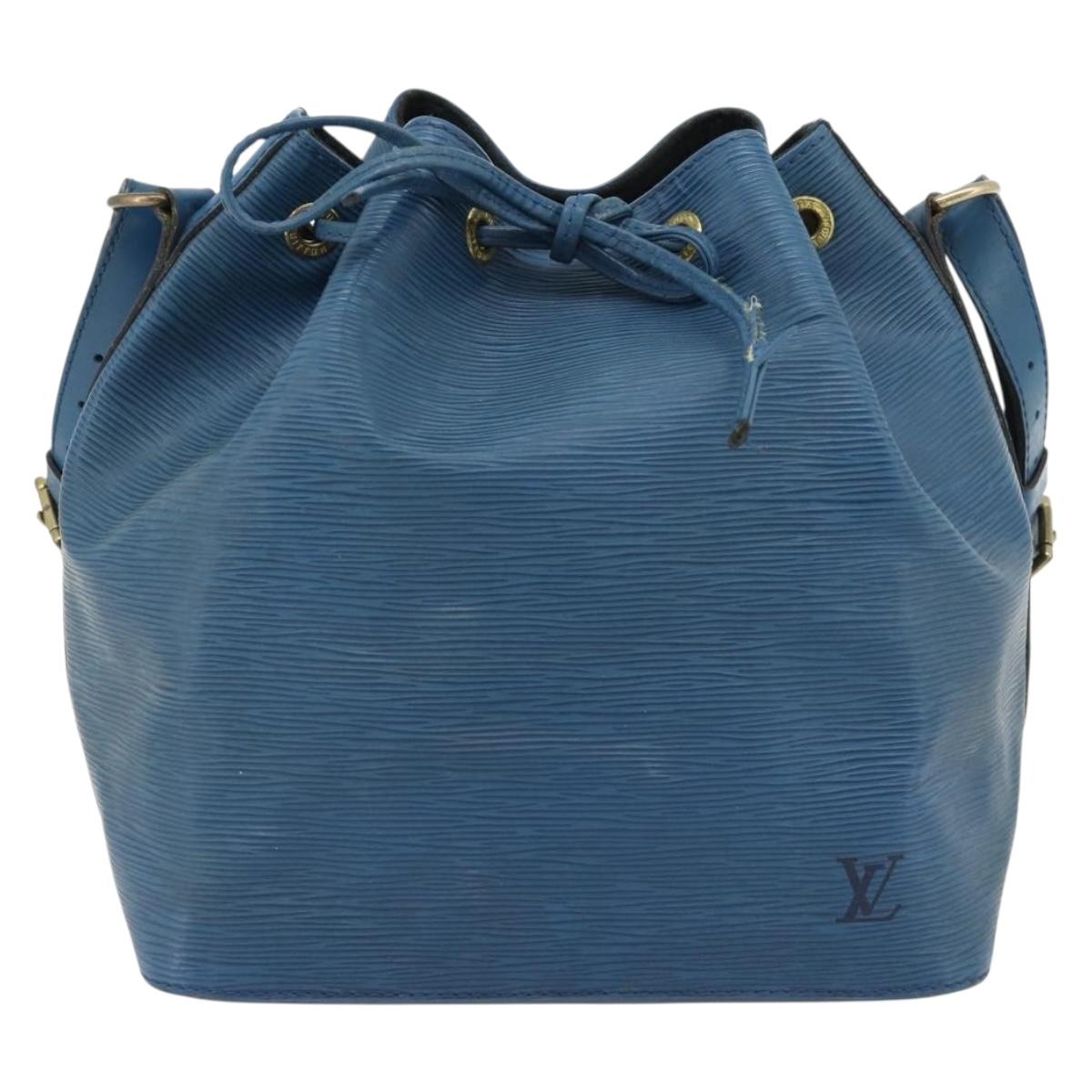 LOUIS VUITTON Epi Petit Noe Shoulder Bag Blue M44105 LV Auth 180748