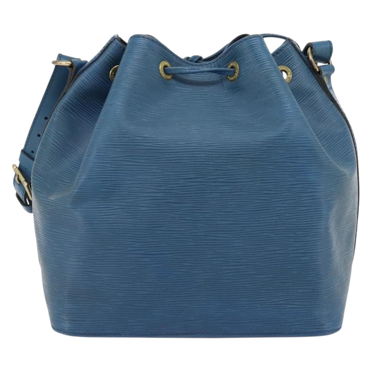 LOUIS VUITTON Epi Petit Noe Shoulder Bag Blue M44105 LV Auth 180748