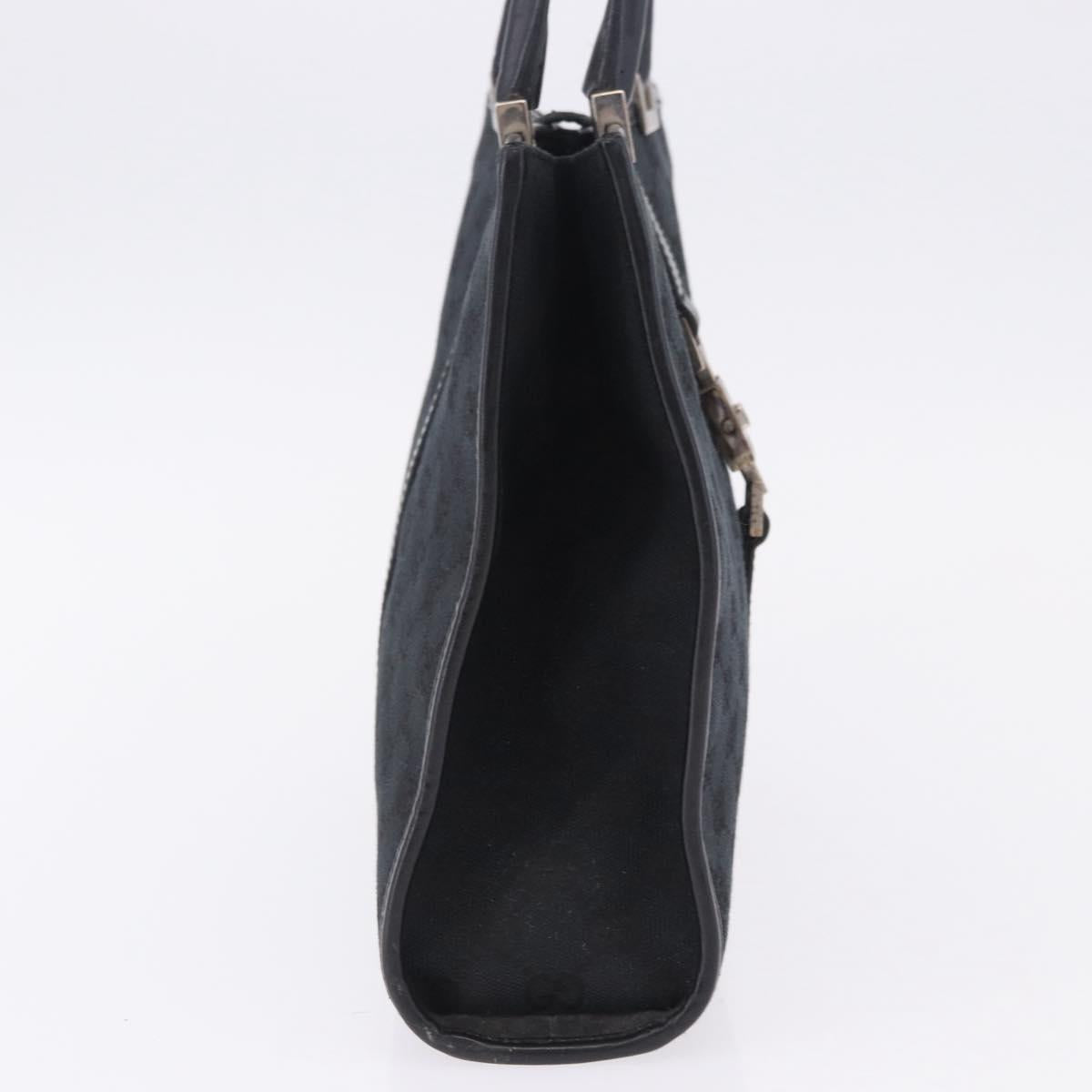 GUCCI GG Canvas Jackie Hand Bag Black Gold 002 1065 Auth 180760