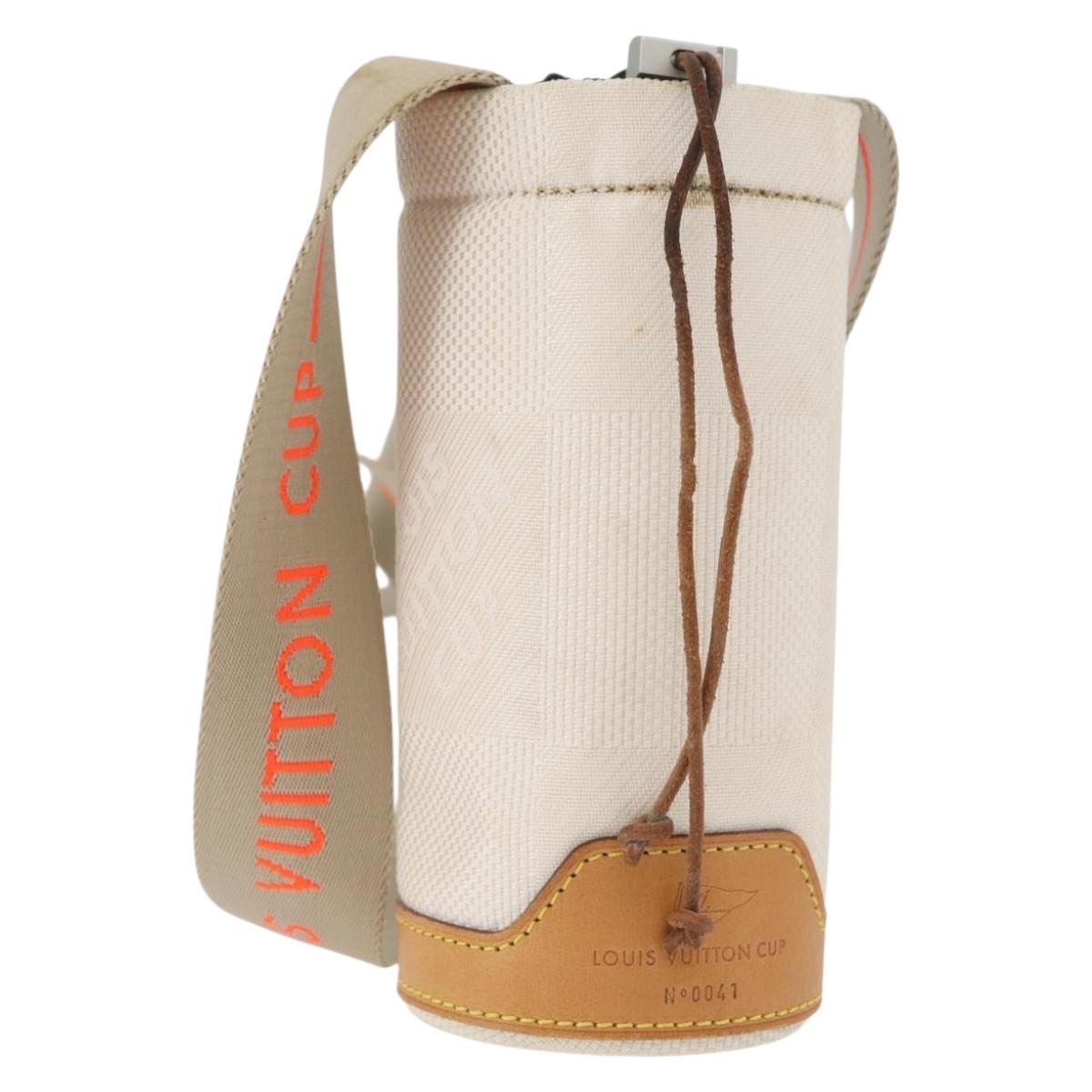 LOUIS VUITTON Damier Geant LV Cup Plastic Bottle Holder Bag White LV Auth 180763
