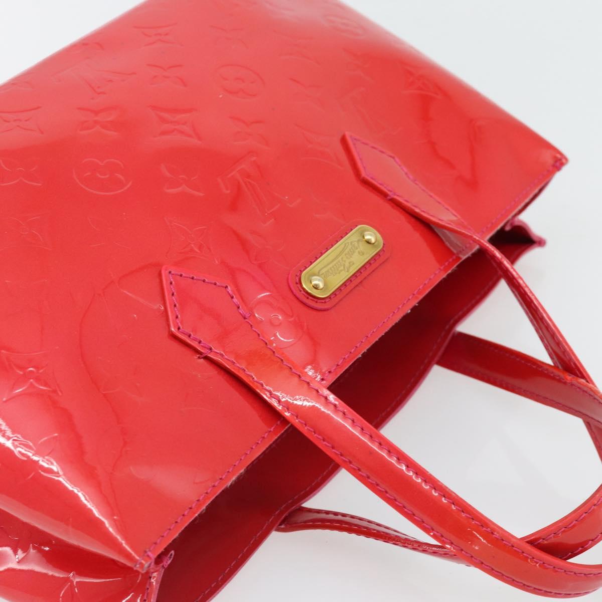 LOUIS VUITTON Monogram Vernis Wilshire PM Hand Bag Rose Pop M93643 Auth 180764A