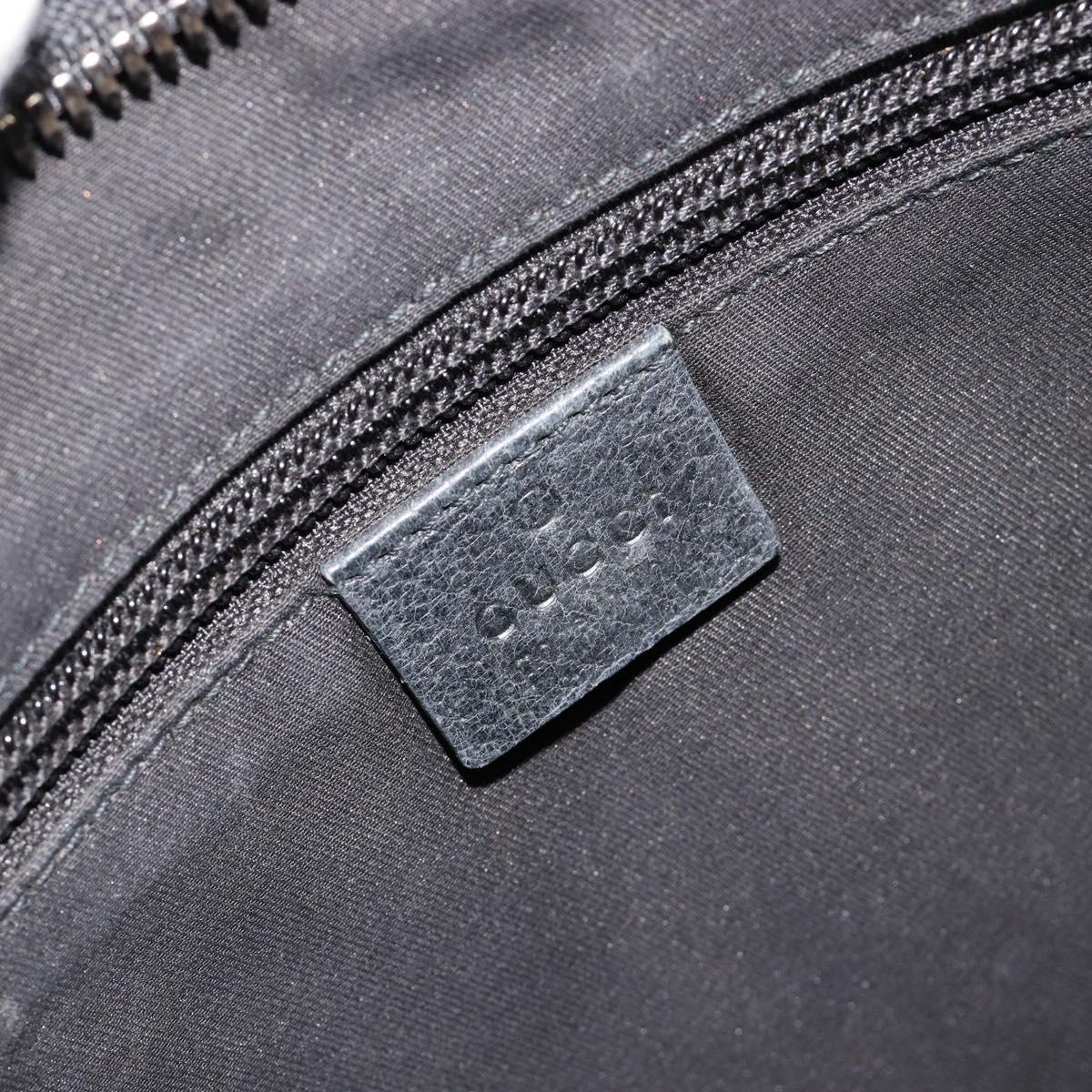 GUCCI GG Canvas Shoulder Bag Black Silver 122791 Auth 180778