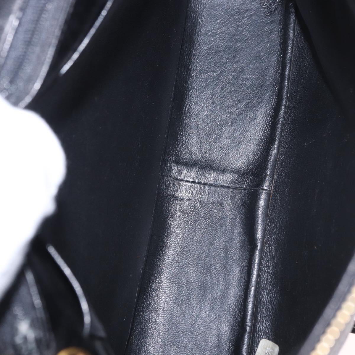 CHANEL Matelasse Chain Backpack Lamb Skin Gold Black CC Auth 180873SAV