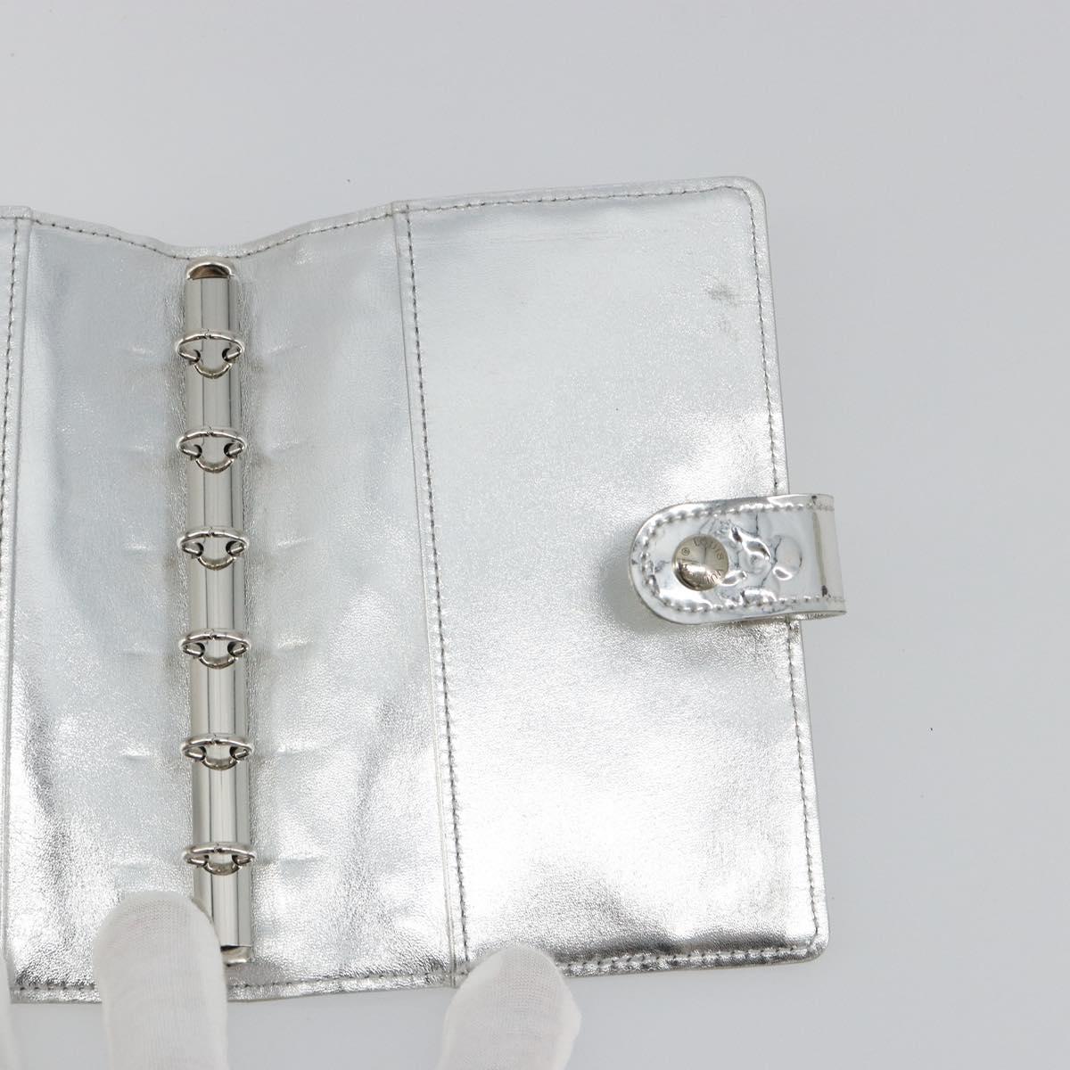 LOUIS VUITTON Monogram Miroir Agenda PM Planner Cover Silver R20963 Auth 180884A