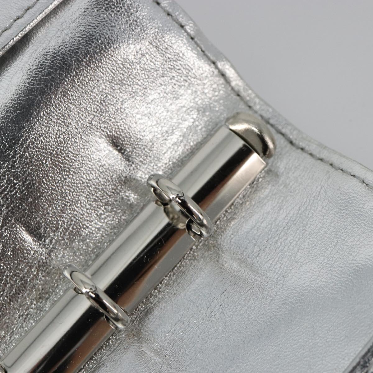 LOUIS VUITTON Monogram Miroir Agenda PM Planner Cover Silver R20963 Auth 180884A