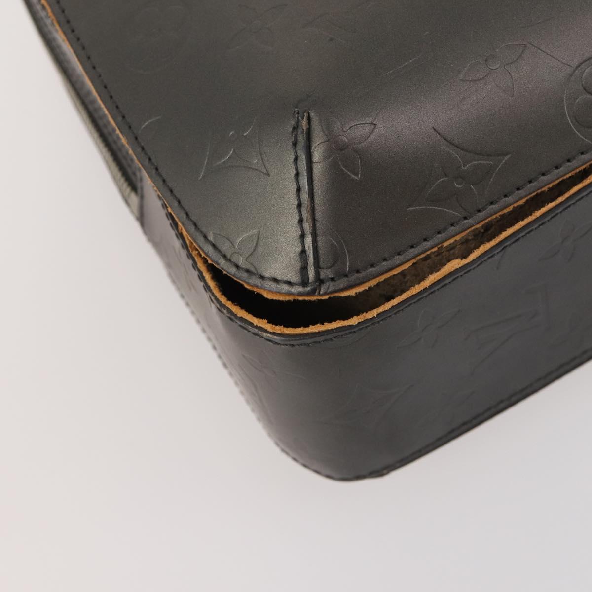 LOUIS VUITTON Monogram Mat Malden Hand Bag Black M55132 LV Auth 180898