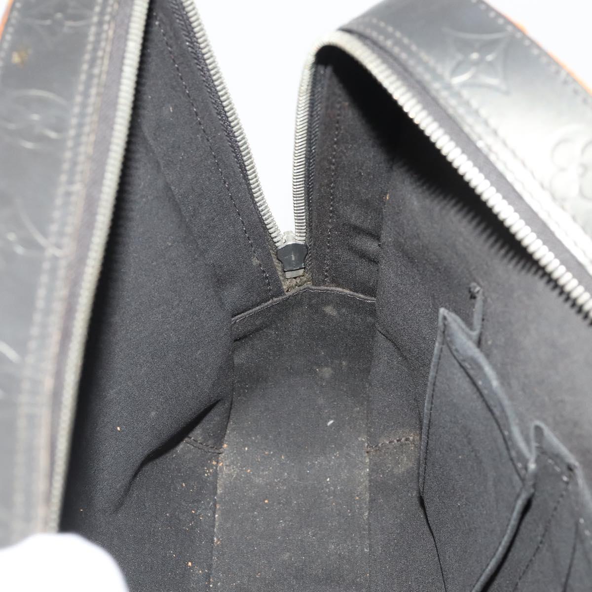 LOUIS VUITTON Monogram Mat Malden Hand Bag Black M55132 LV Auth 180898