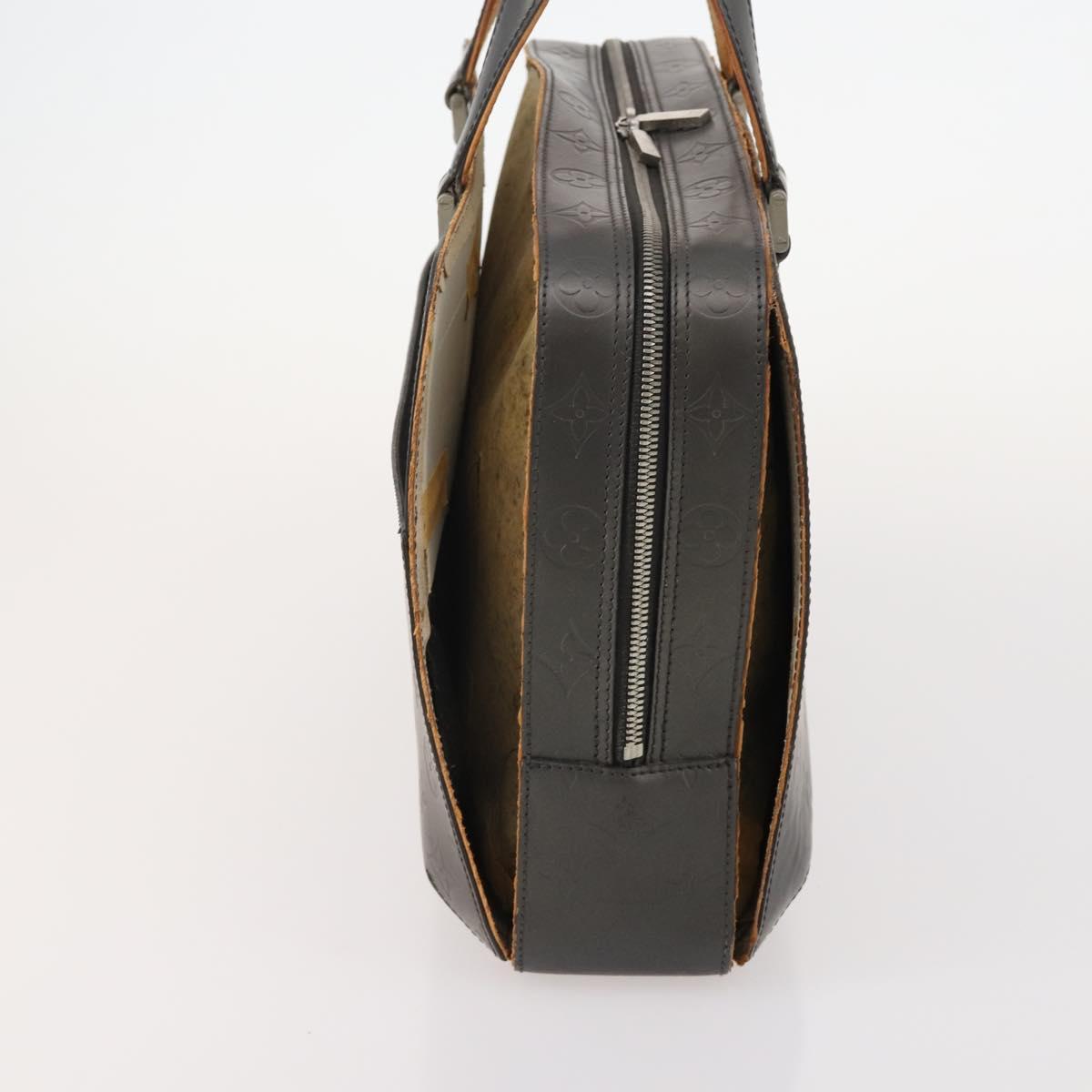 LOUIS VUITTON Monogram Mat Malden Hand Bag Black M55132 LV Auth 180898