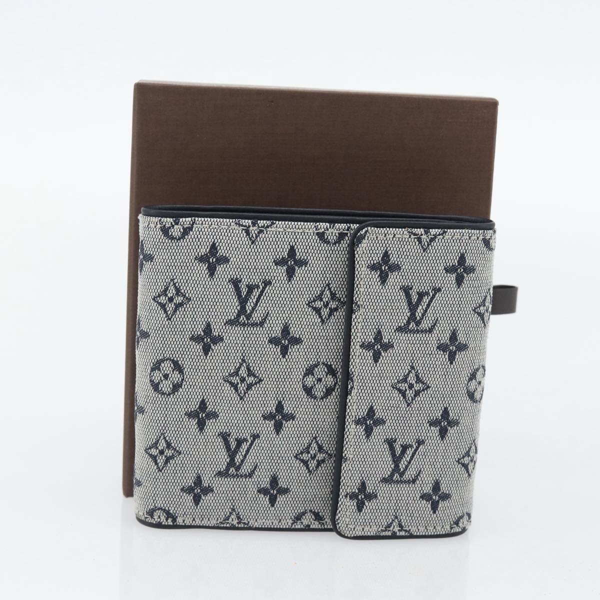 LOUIS VUITTON Mini Porte Billet Cartes Credit Monnaie Blue M92239 Auth 180914A