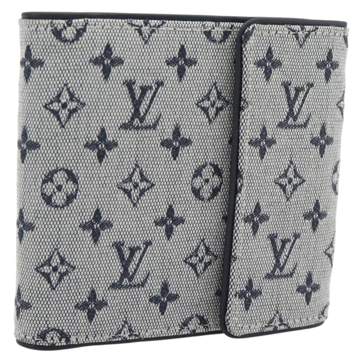 LOUIS VUITTON Mini Porte Billet Cartes Credit Monnaie Blue M92239 Auth 180914A