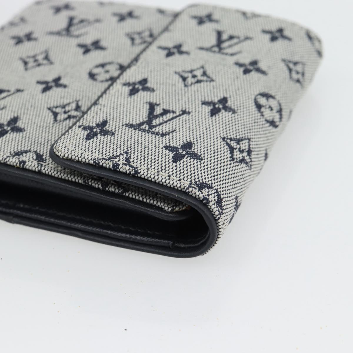 LOUIS VUITTON Mini Porte Billet Cartes Credit Monnaie Blue M92239 Auth 180914A